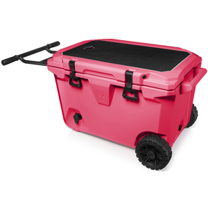 BrüTank 55-Quart Rolling Cooler | Neon Pink