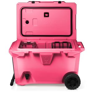 BrüTank 55-Quart Rolling Cooler | Neon Pink