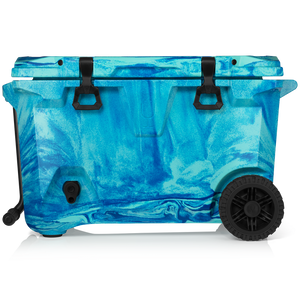 BrüTank 55-Quart Rolling Cooler | Ocean Swirl